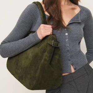 Reformation Oversized Patrizia Bag Leccio Suede